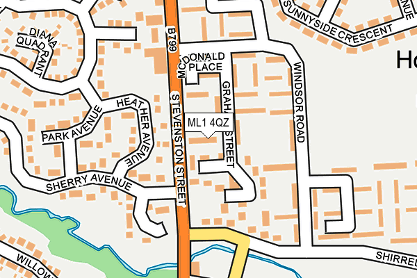 ML1 4QZ map - OS OpenMap – Local (Ordnance Survey)