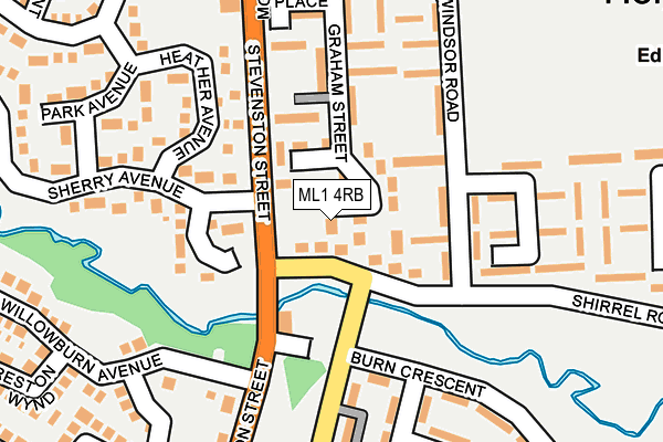 ML1 4RB map - OS OpenMap – Local (Ordnance Survey)