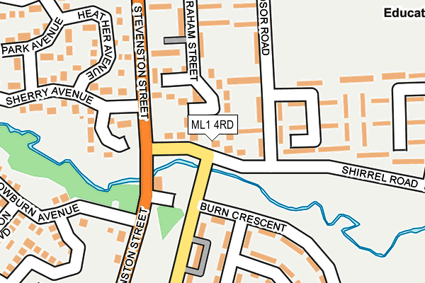 ML1 4RD map - OS OpenMap – Local (Ordnance Survey)