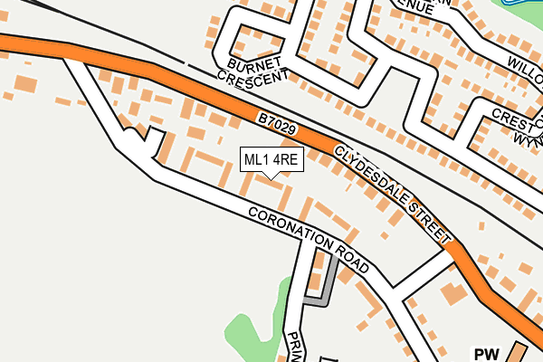 ML1 4RE map - OS OpenMap – Local (Ordnance Survey)