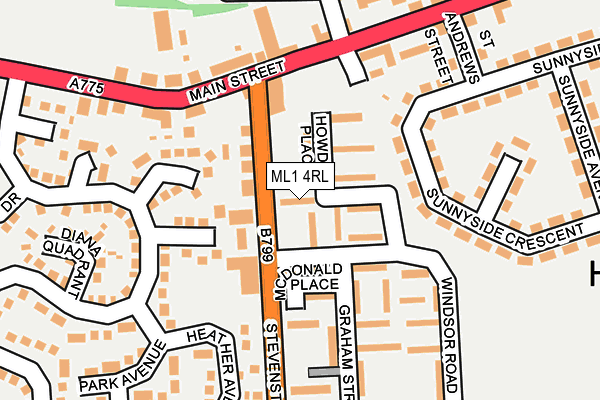 ML1 4RL map - OS OpenMap – Local (Ordnance Survey)