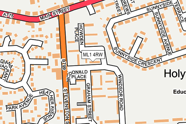 ML1 4RW map - OS OpenMap – Local (Ordnance Survey)