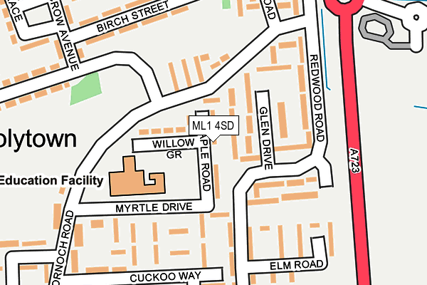 ML1 4SD map - OS OpenMap – Local (Ordnance Survey)