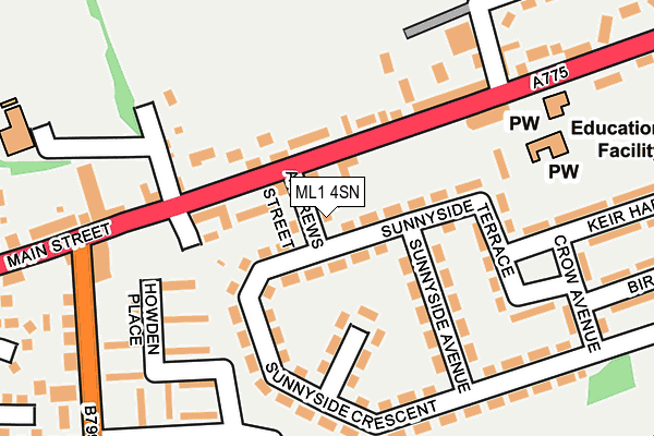 ML1 4SN map - OS OpenMap – Local (Ordnance Survey)