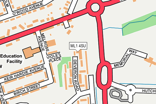ML1 4SU map - OS OpenMap – Local (Ordnance Survey)