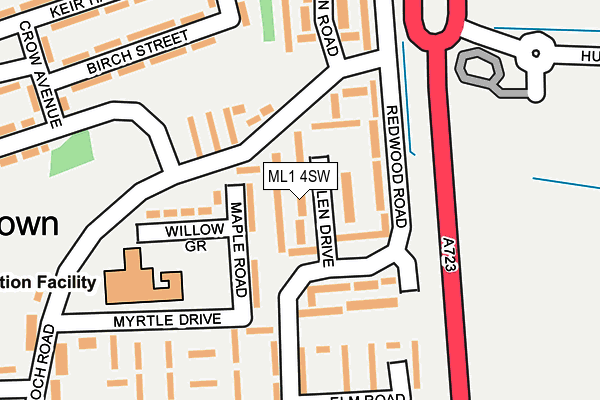 ML1 4SW map - OS OpenMap – Local (Ordnance Survey)