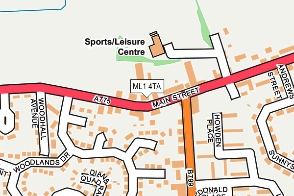 ML1 4TA map - OS OpenMap – Local (Ordnance Survey)