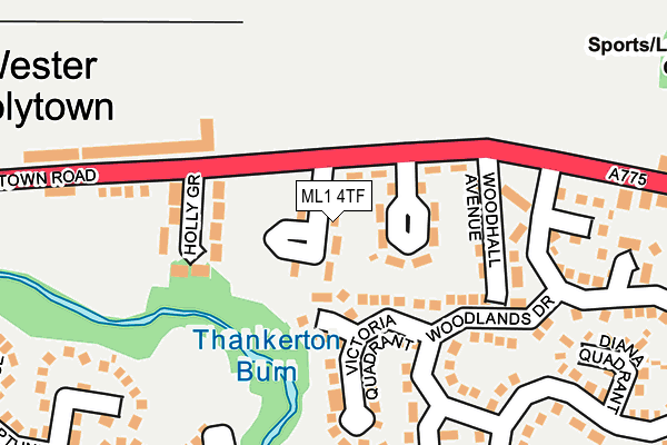 ML1 4TF map - OS OpenMap – Local (Ordnance Survey)