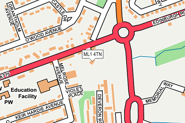 ML1 4TN map - OS OpenMap – Local (Ordnance Survey)