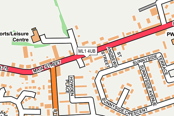 ML1 4UB map - OS OpenMap – Local (Ordnance Survey)