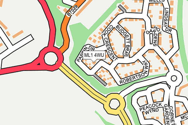 ML1 4WU map - OS OpenMap – Local (Ordnance Survey)