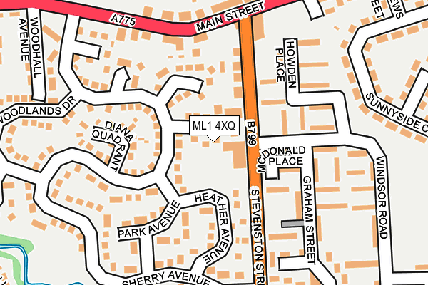 ML1 4XQ map - OS OpenMap – Local (Ordnance Survey)