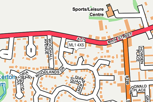 ML1 4XS map - OS OpenMap – Local (Ordnance Survey)