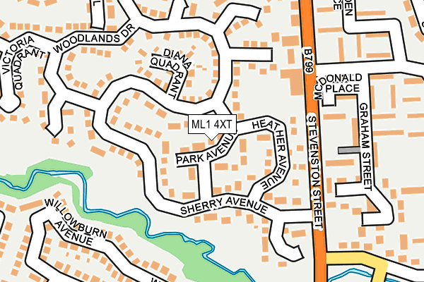 ML1 4XT map - OS OpenMap – Local (Ordnance Survey)