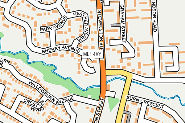 ML1 4XY map - OS OpenMap – Local (Ordnance Survey)