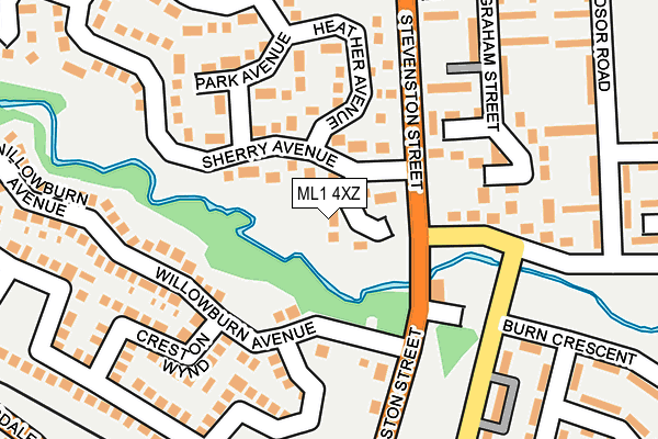 ML1 4XZ map - OS OpenMap – Local (Ordnance Survey)