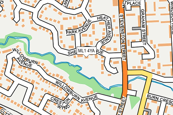 ML1 4YA map - OS OpenMap – Local (Ordnance Survey)