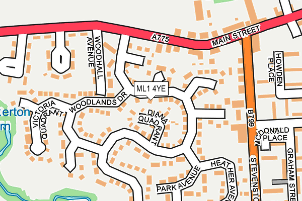 ML1 4YE map - OS OpenMap – Local (Ordnance Survey)