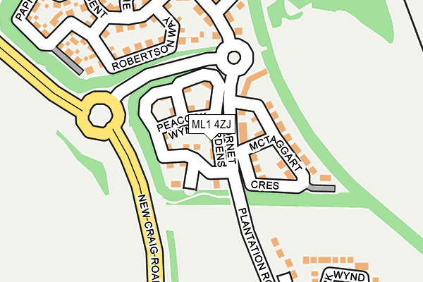 ML1 4ZJ map - OS OpenMap – Local (Ordnance Survey)