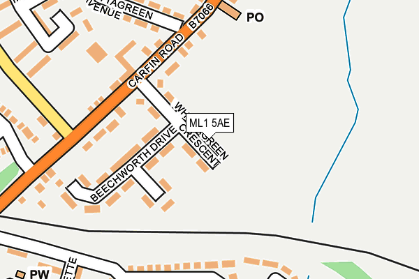 ML1 5AE map - OS OpenMap – Local (Ordnance Survey)