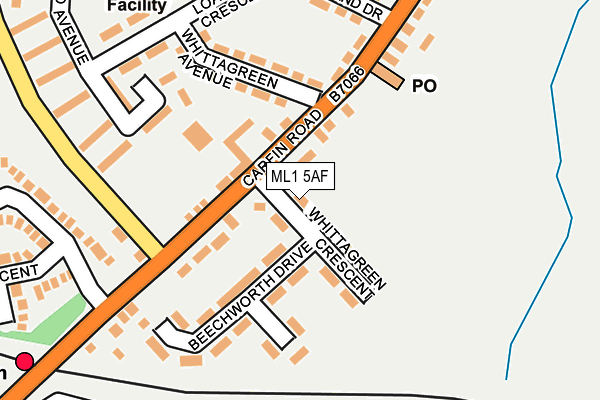 ML1 5AF map - OS OpenMap – Local (Ordnance Survey)