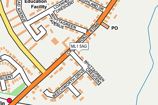 ML1 5AG map - OS OpenMap – Local (Ordnance Survey)