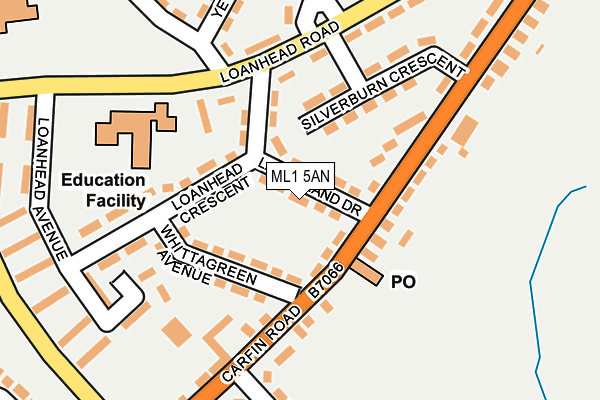 ML1 5AN map - OS OpenMap – Local (Ordnance Survey)