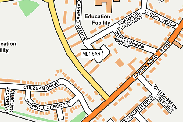 ML1 5AR map - OS OpenMap – Local (Ordnance Survey)