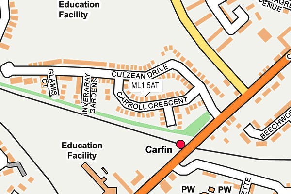 ML1 5AT map - OS OpenMap – Local (Ordnance Survey)