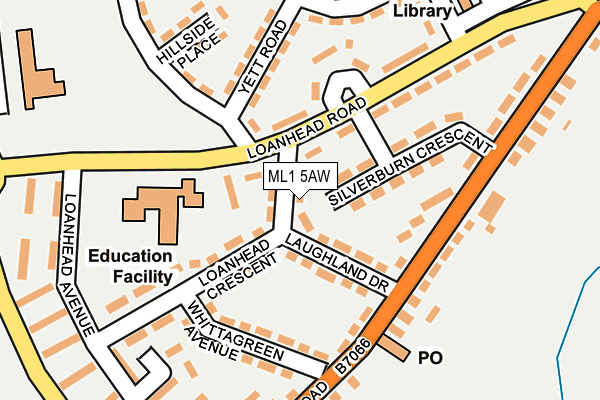 ML1 5AW map - OS OpenMap – Local (Ordnance Survey)