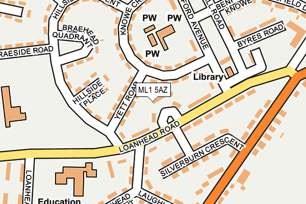 ML1 5AZ map - OS OpenMap – Local (Ordnance Survey)