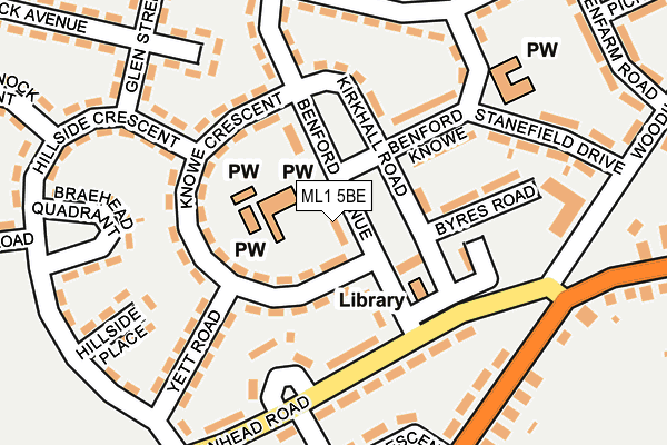 ML1 5BE map - OS OpenMap – Local (Ordnance Survey)