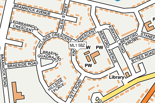 ML1 5BZ map - OS OpenMap – Local (Ordnance Survey)