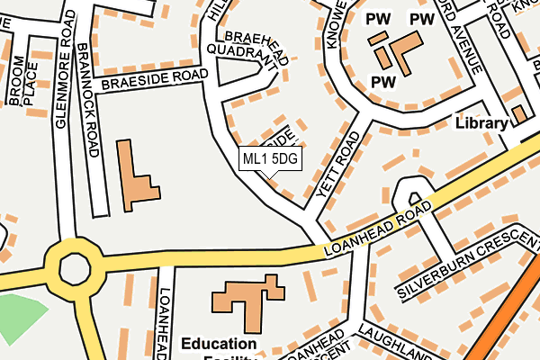 ML1 5DG map - OS OpenMap – Local (Ordnance Survey)