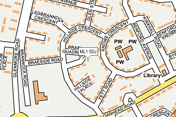ML1 5DJ map - OS OpenMap – Local (Ordnance Survey)