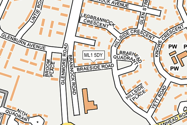 ML1 5DY map - OS OpenMap – Local (Ordnance Survey)