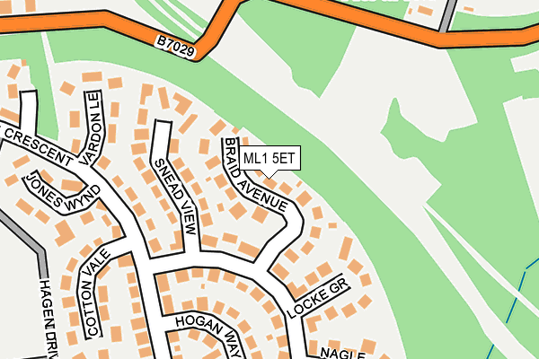 ML1 5ET map - OS OpenMap – Local (Ordnance Survey)