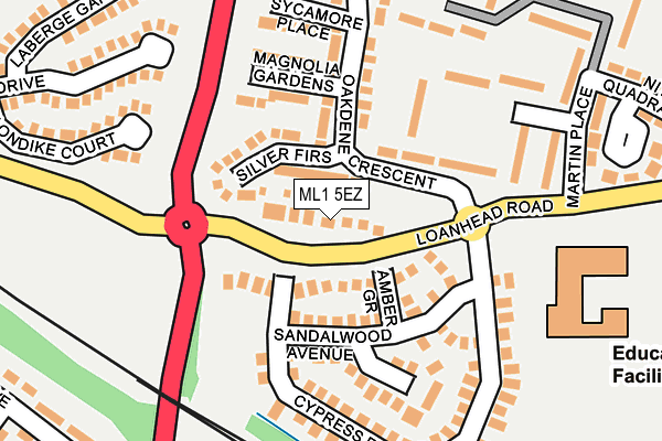 ML1 5EZ map - OS OpenMap – Local (Ordnance Survey)