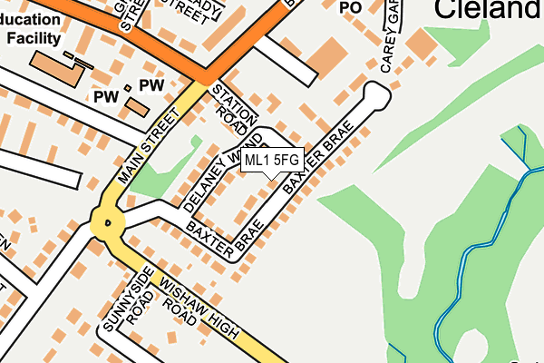 ML1 5FG map - OS OpenMap – Local (Ordnance Survey)