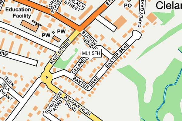 ML1 5FH map - OS OpenMap – Local (Ordnance Survey)