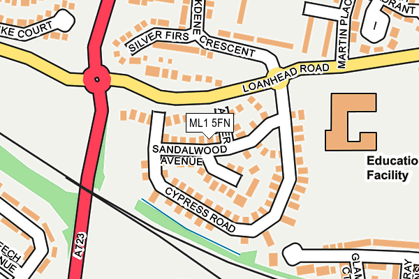 ML1 5FN map - OS OpenMap – Local (Ordnance Survey)