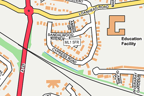 ML1 5FR map - OS OpenMap – Local (Ordnance Survey)
