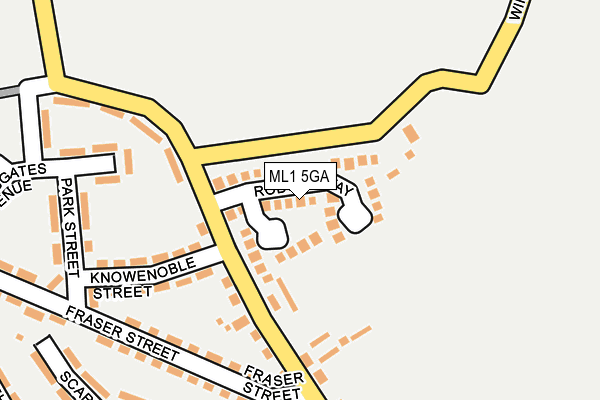 ML1 5GA map - OS OpenMap – Local (Ordnance Survey)