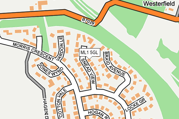 ML1 5GL map - OS OpenMap – Local (Ordnance Survey)