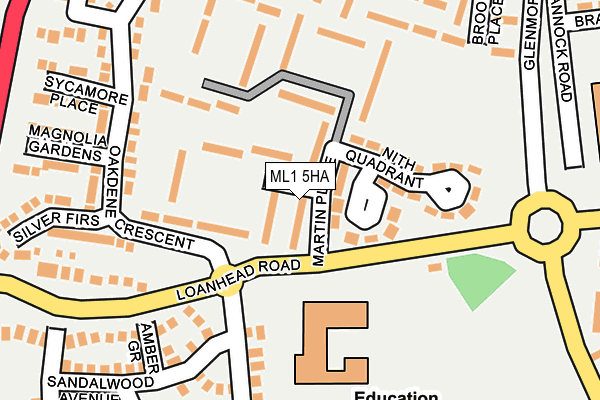 ML1 5HA map - OS OpenMap – Local (Ordnance Survey)