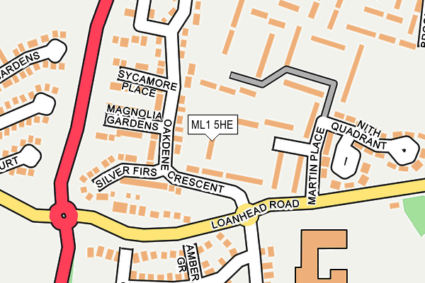 ML1 5HE map - OS OpenMap – Local (Ordnance Survey)