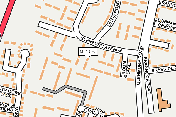 ML1 5HJ map - OS OpenMap – Local (Ordnance Survey)