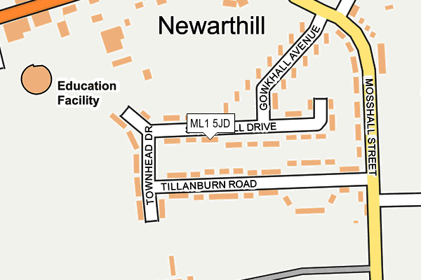 ML1 5JD map - OS OpenMap – Local (Ordnance Survey)