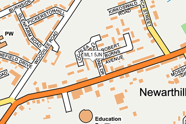 ML1 5JN map - OS OpenMap – Local (Ordnance Survey)