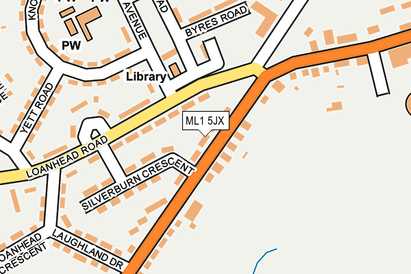 ML1 5JX map - OS OpenMap – Local (Ordnance Survey)